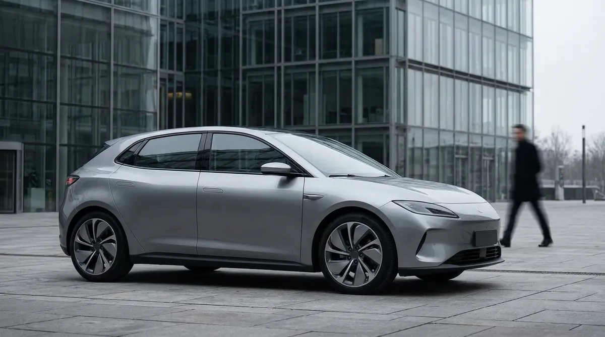 Hyundai Ioniq 5 parked, editorial photograph